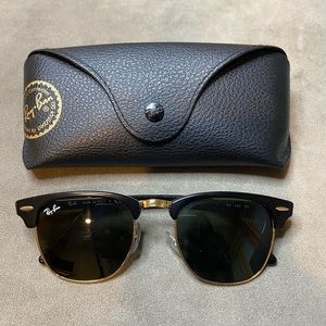 Ray-Ban Clubmaster Sunglasses: Black and Gold